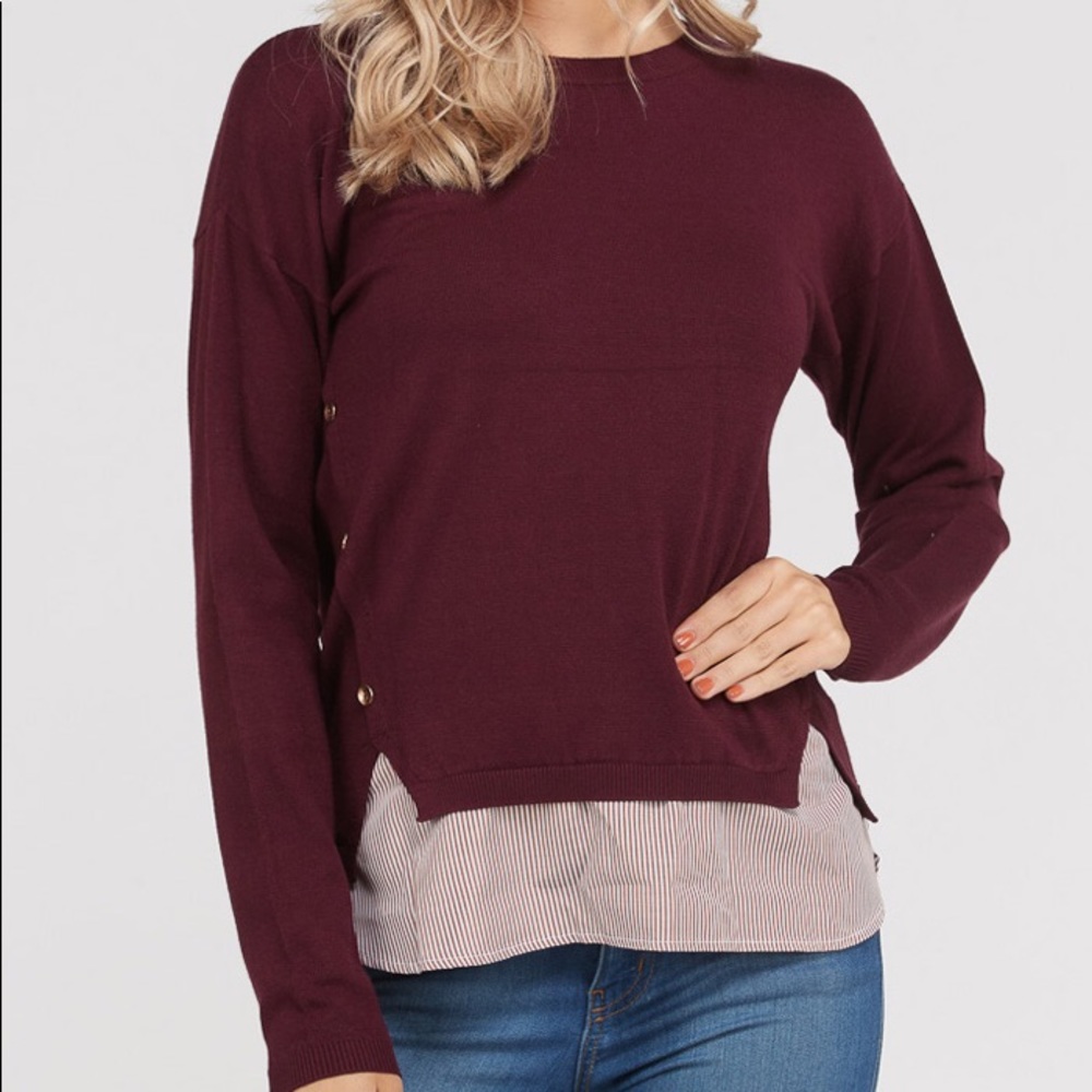 Wine Color Sweater